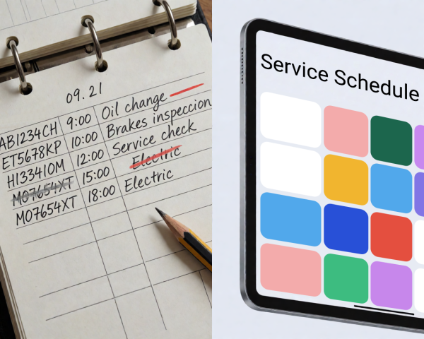 Software for car repair workshop, organized automotive workshop schedule