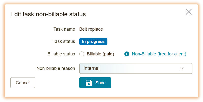 Automotive workshop management software dashboardl; billable, non-billable task